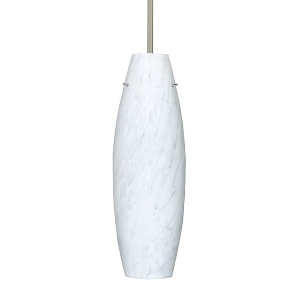 Besa Lighting Suzi 18 Stem Pendant, Carrera, Satin Nickel Finish, 1x11W LED 1TT-412719-LED-SN - main